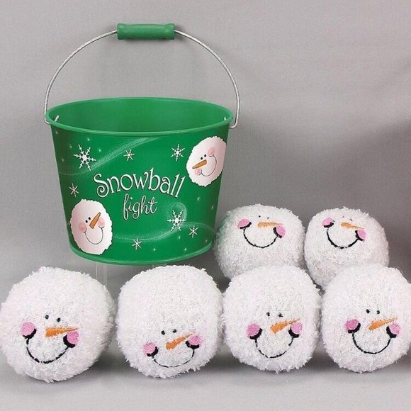 IWGAC | Games | Indoor Fleece Snowball Kit In Green Bucket 639 | Poshmark